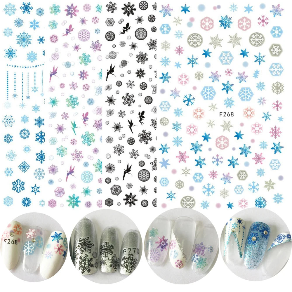 Buy 1PCS Snowflake Nail Art Stickers Christmas Style