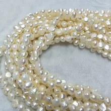 SNH 5 нитей/упаковка пресноводных жемчужин 5 мм AA, искусственный жемчуг бусины для изготовления ожерелья и браслета для женщин
