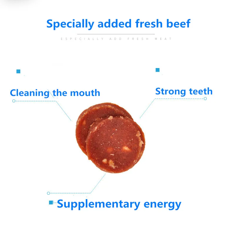 Корм для домашних животных 500 г говядины ломтик питание здоровые закуски для собак моляры чистые зубы жует чистые пероральные добавки