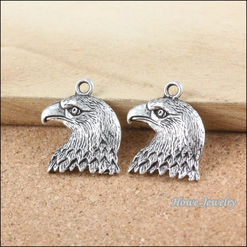 

50PCS silver tone plated owl head fit for necklaces & pendants DIY jewelry findings Accessories B015