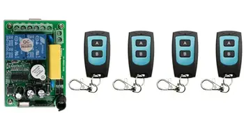 

New AC 220V 2 CH 2CH RF Wireless Remote Control Switch System teleswitch 4 X Transmitter + 1 X Receiver,315/433 MHZ
