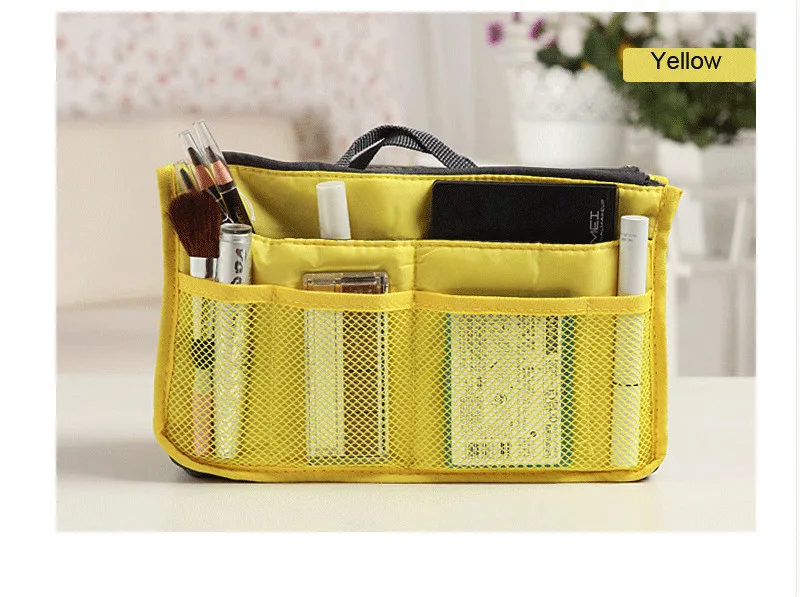 yellow Многофункциональный 9 Цвет высокое качество косметичка макияж организатор мешок Повседневное дорожная сумка для хранения Box - Цвет: yellow