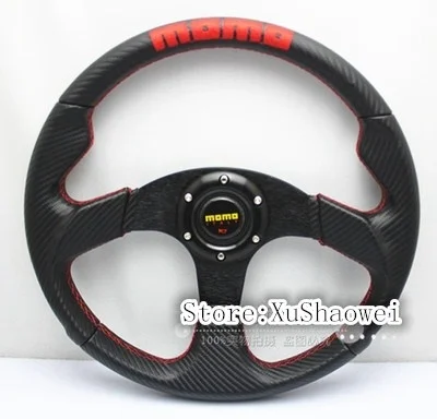

350mm Sparco 4" /9cm Deep Dish Black PU Sport Racing Steering Wheel