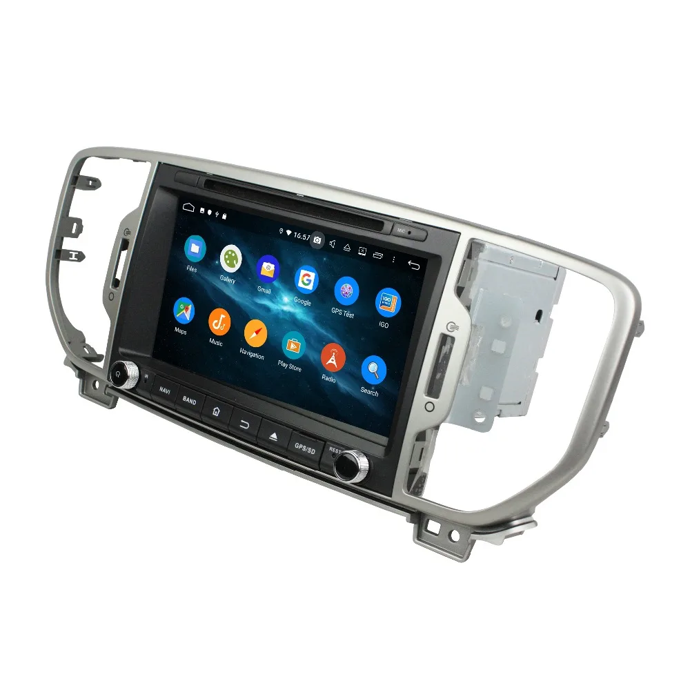 Best IPS Android 9.0 Octa Core 2din 8" Car DVD Player for Kia Sportage 2016 2017 Radio GPS 4GB RAM Bluetooth 4.2 WIFI USB 32GB ROM 6