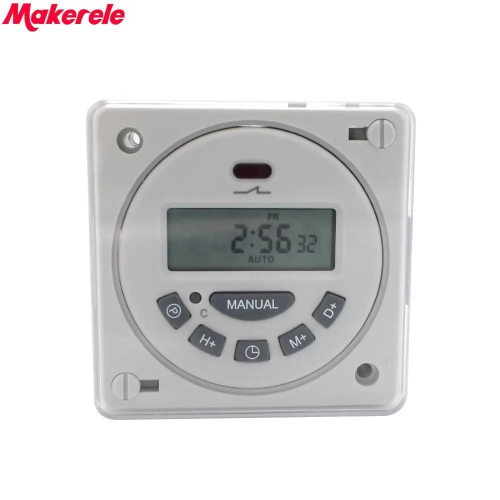 

L701 with Shell 16A Digital Time Switch Weekly Programmable Electronic Timer AC 220V 110V AC/DC 24V 12V Makerele