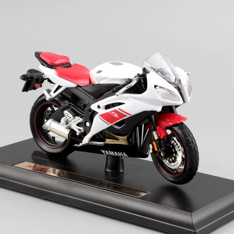 Бренд 1/18 масштаб детский YAMAHA YZF-R6 moto rcycle Супер спортивный гоночный Металлический Литой велосипед Модель автомобиля двигатель игрушка мото автомобиль в коробке - Цвет: YAMAHA YZFR6 White