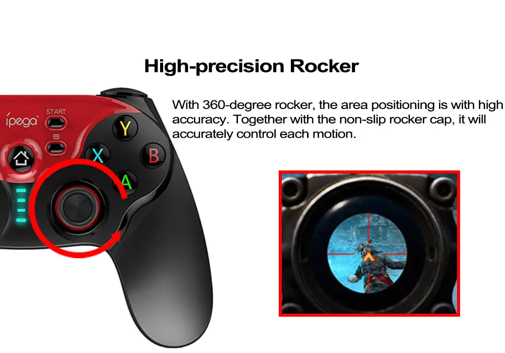 iPEGA PG - 9088 Bluetooth Gamepad Controller with Mobile Phone Clip for Android / Smart TV Box
