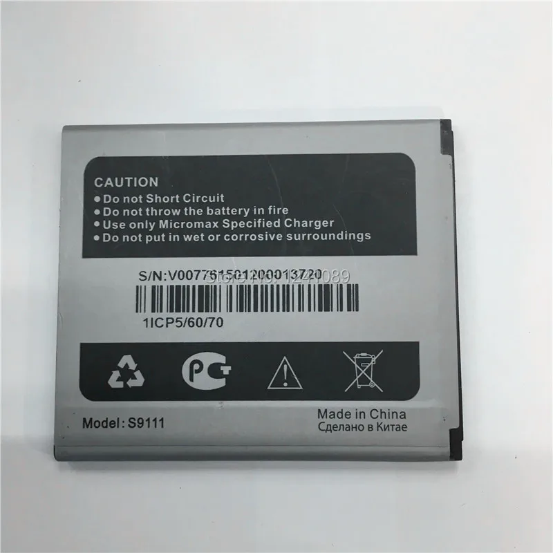 

Mobile phone battery for Micromax S9111 battery 2000mAh Long standby time for Micromax S9111 battery Mobile Accessories