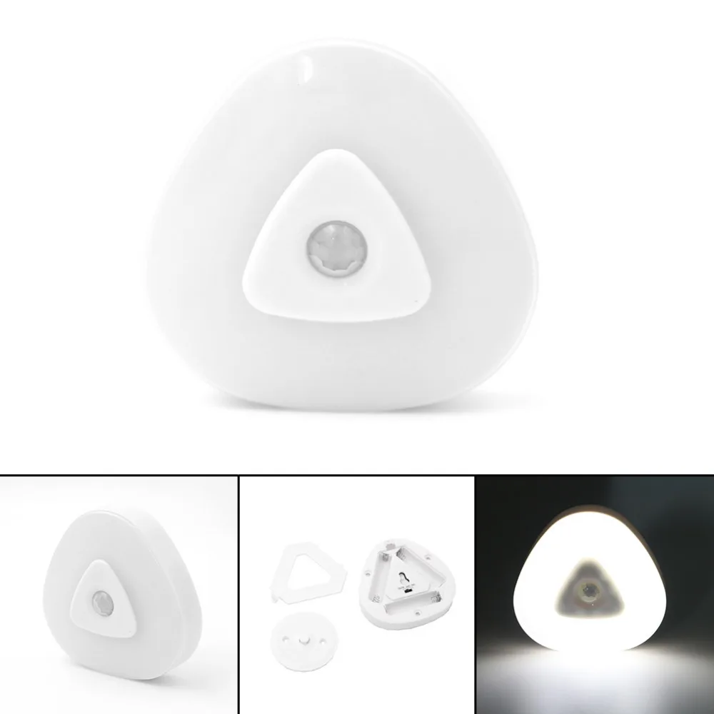 2016 Popular New 2 Modes Mini Wireless Infrared Motion Sensor Ceiling Night Triangle Light Battery Powered
