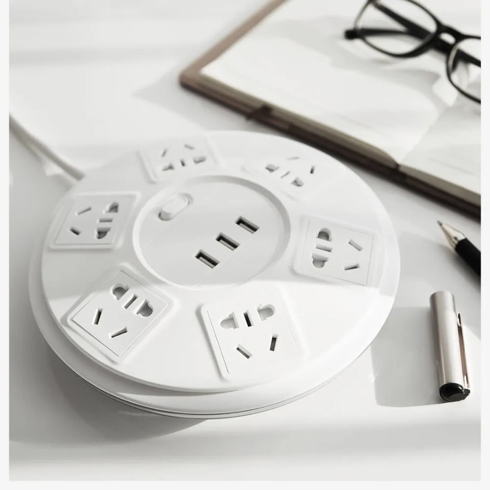 Xiaomi 6 портов с 3 USB power Strip power Plug зарядное устройство розетка US UK EU AU(5 В = 2.1A один) две версии высокого качества