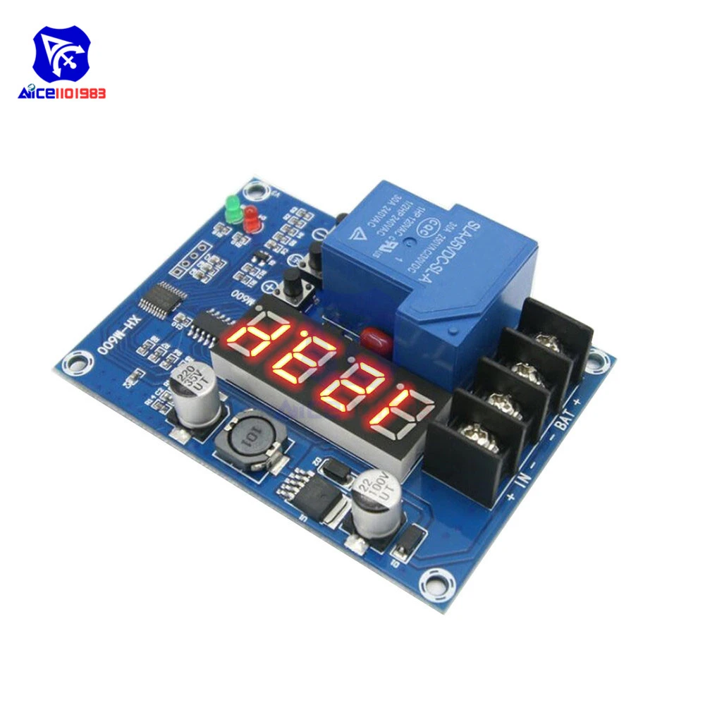 LIVISN Digital LED Charger Control Controller Module DC DC 6V 12V 24V 36V 48V 6V-60V 30A Storage Lithium Battery Charging Protection Board XH-M600 Relay LIVISN Digital LED Charger Control Controller Module DC DC 6V 12V 24V 36V 48V 6V-60V 30A Storage Lithium Battery Charging Protection Board XH-M600 Relay