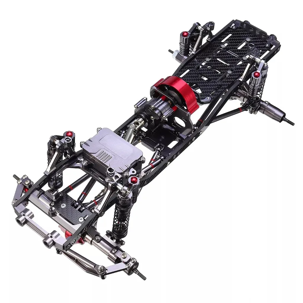 Детали модели 1/10 CNC RC Rock Crawler truck carbon fiber frame 313 мм для AXIAL SCX10 4WD L0625|Детали и