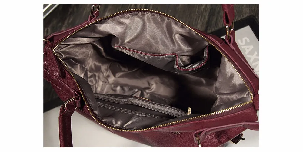 Women Fashion Soft PU Leather Handbag Lichi Pattern Female High Quality Casual Shoulder Bag Classic Solid Tote Dollar Price TTOU (3)