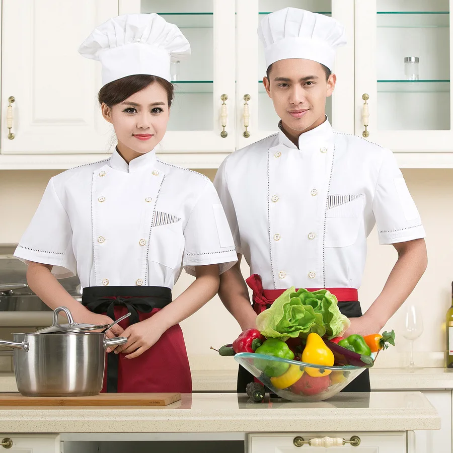 Summer Food Service Clothing Chef Uniform Jacket Restaurant Hotel