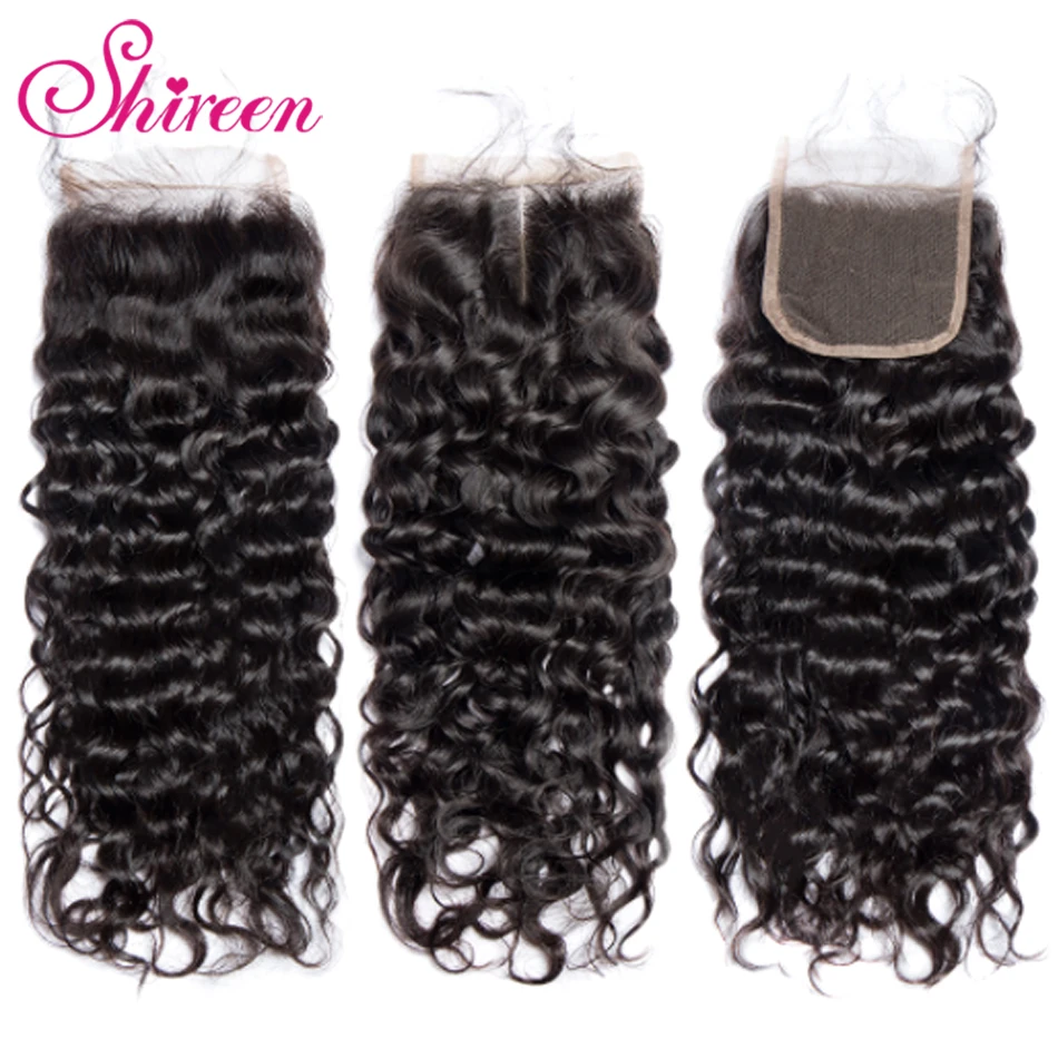 Human Hair Water Wave Bundles With Closure Shireen Malysian Hair Extension Remy Hair Weave 3 Bundle With Closure 4*4 bresiliens Human Hair Water Wave Bundles With Closure Shireen Malysian Hair Extension Remy Hair Weave 3 Bundle With Closure 4*4 bresiliens
