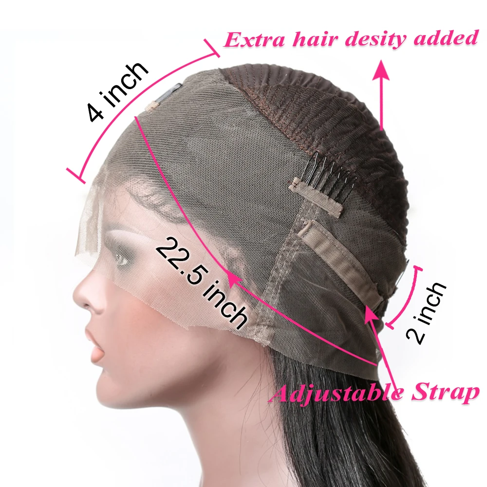 ALITOP 360 парик из натуральных волос 150% плотность прямые парики из натуральных волос индийский парик из натуральных волос предварительно сорвал с B Детские волосы
