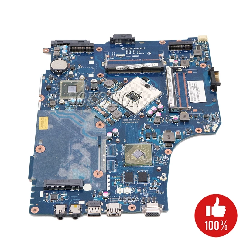 NOKOTION P7YE0 LA-6911P اللوحة لابتوب أيسر أسباير 7750 7750G HM65 DDR3 HD7400M MBBVV02001 MB. BVV02.001 الرئيسي مجلس يعمل