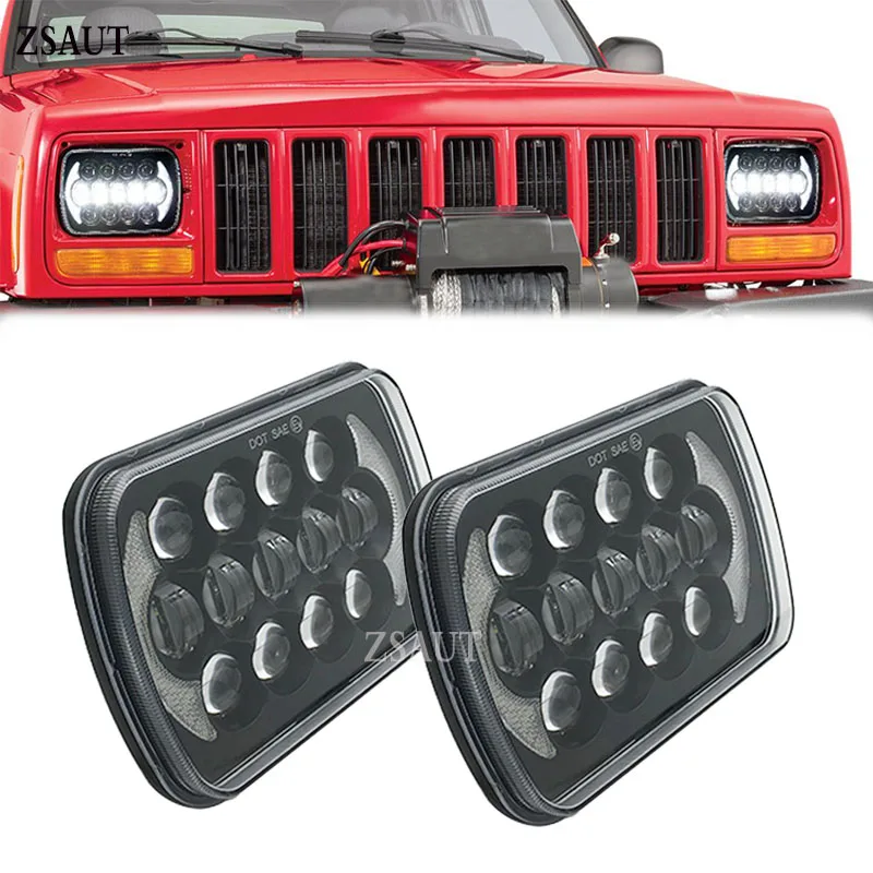 5x7 7x6 дюймов светодиодный проектор фары 105 Вт DRL Комплект для GMC Chevy Jeep Cherokee XJ Wrangler YJ