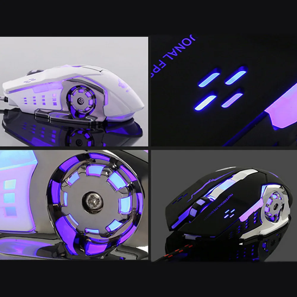 High quality Usb Wired Mouse E-Sport Weighted Gaming Luminous Mouse Four-Color Breathing Light DPI3200 Laptop Desktop Computer