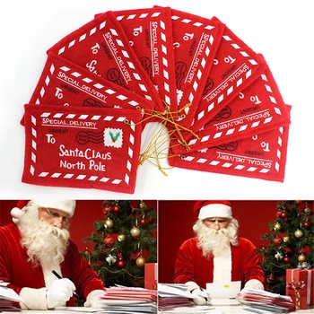 

10pcs Christmas Greeting Cards/Postcard Candy Bag Envelope for Christmas Enfeites De Natal