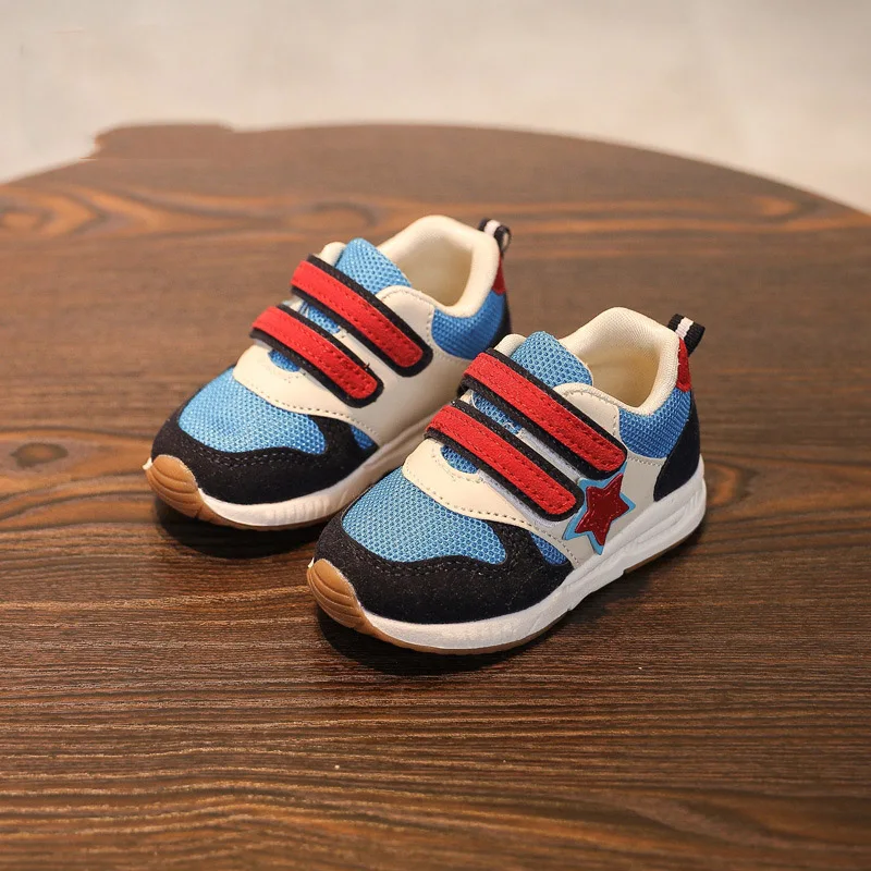 

2018 European sports running breathable children casual shoes Hook&Loop fashion girls boys sneakers high quality kids footwear
