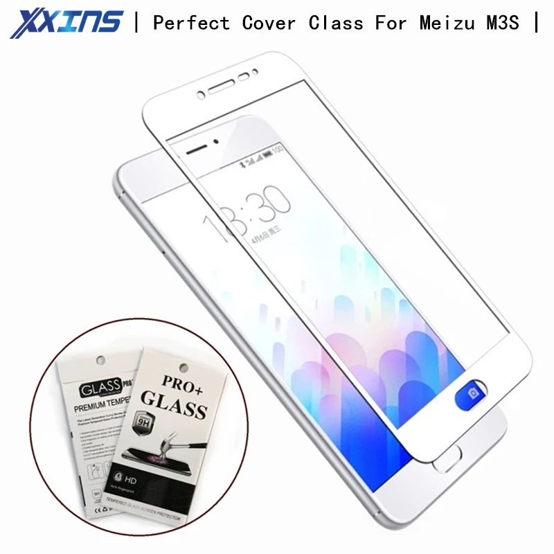 

Xxins Tempered GLASS For Meizu M3S Meilan 3S Full screen coverage of mobile phone 5.0 inch film with retail package