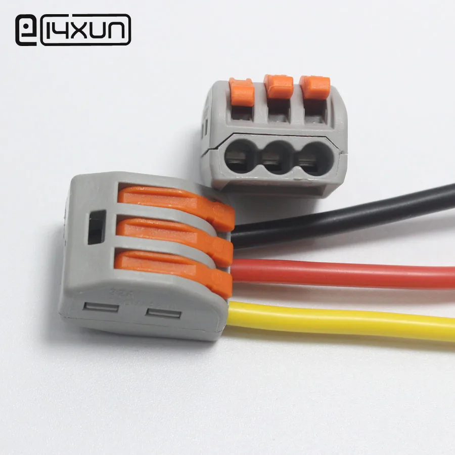 EClyxun 2 шт. 3 контактный универсальный фоторазъем 32 А/250 В разветвитель клемм для