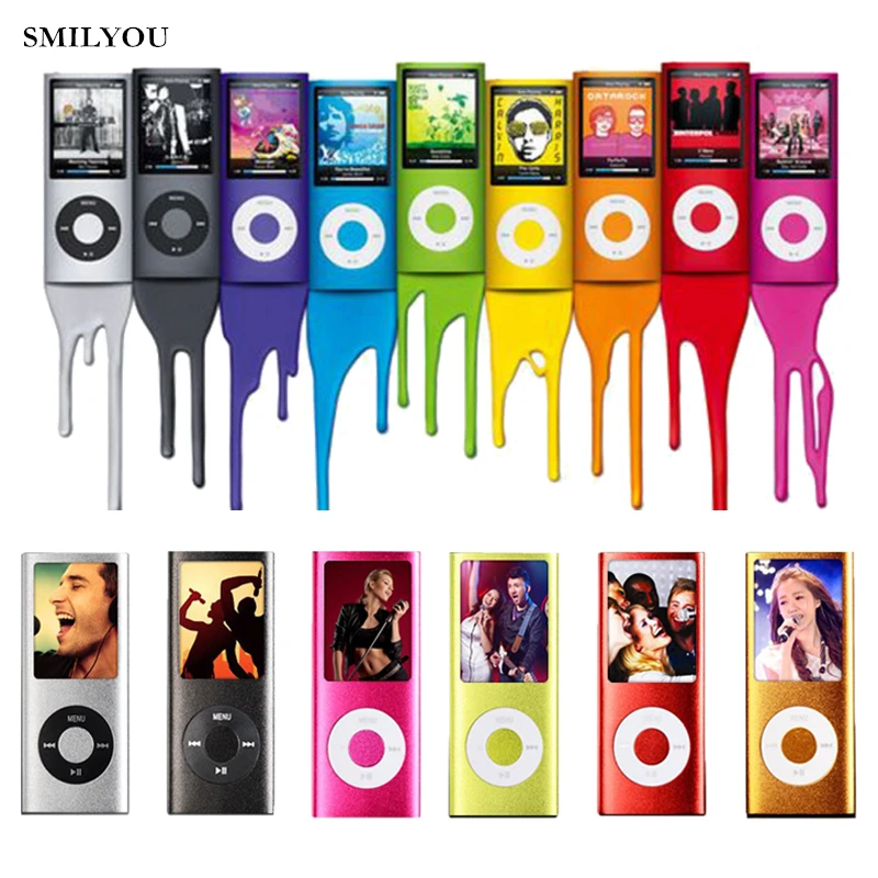 

smilyou Hot Selling Slim MP3 MP4 Music Player 1.8 inch LCD 8GB 16GB 32GB Memory Screen FM Radio Video Player with Availabe