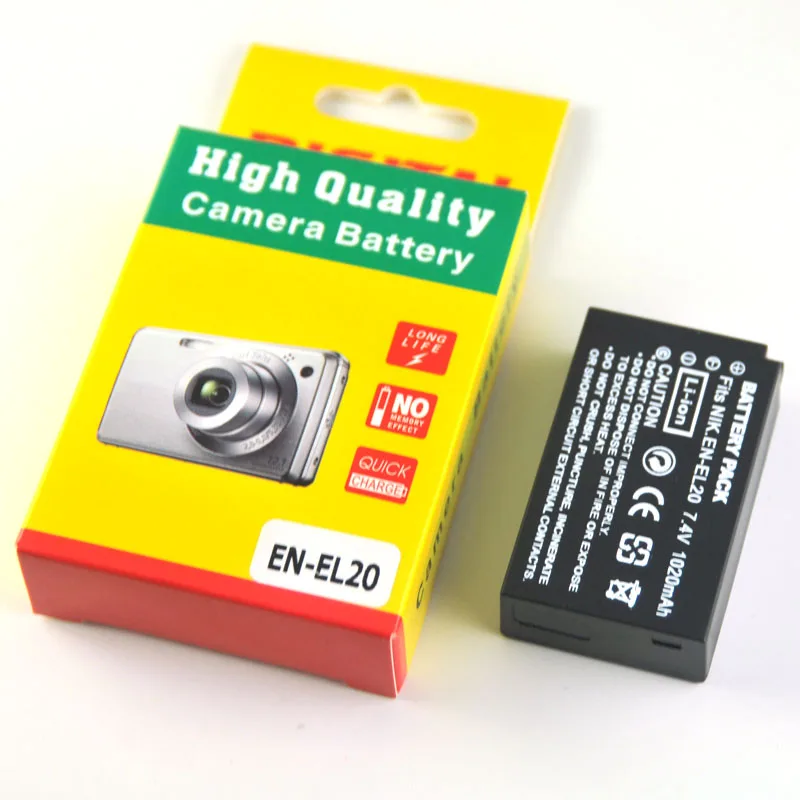 

EN-EL20 EN-EL20a ENEL20 ENEL20a EN EL20 EL20a battery For NIKON 1 J1 J2 J3 S1 V3 AW1 COOLPIX A P1000 DL24-500 f/2.8-5.6