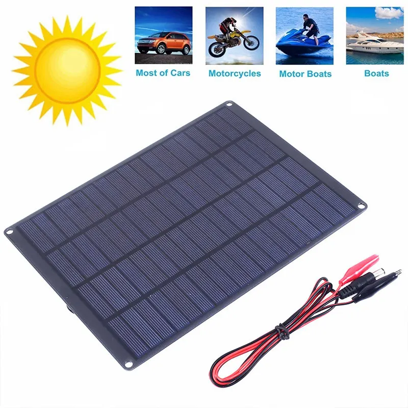 

18V 10W Solar Panel Polycrystalline Semi-flexible Solar Cells DIY Waterproof Durable for Cars Ships Batteries Street Lights