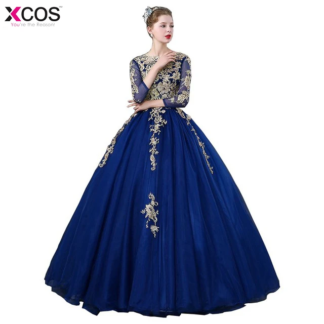 Walk-Beside-You-Royal-Blue-Quinceanera-Dresses-Three-Quarter-Sleeves-Lace-Applique-Beaded-Ball-Gown-Vestidos.jpg_640x640