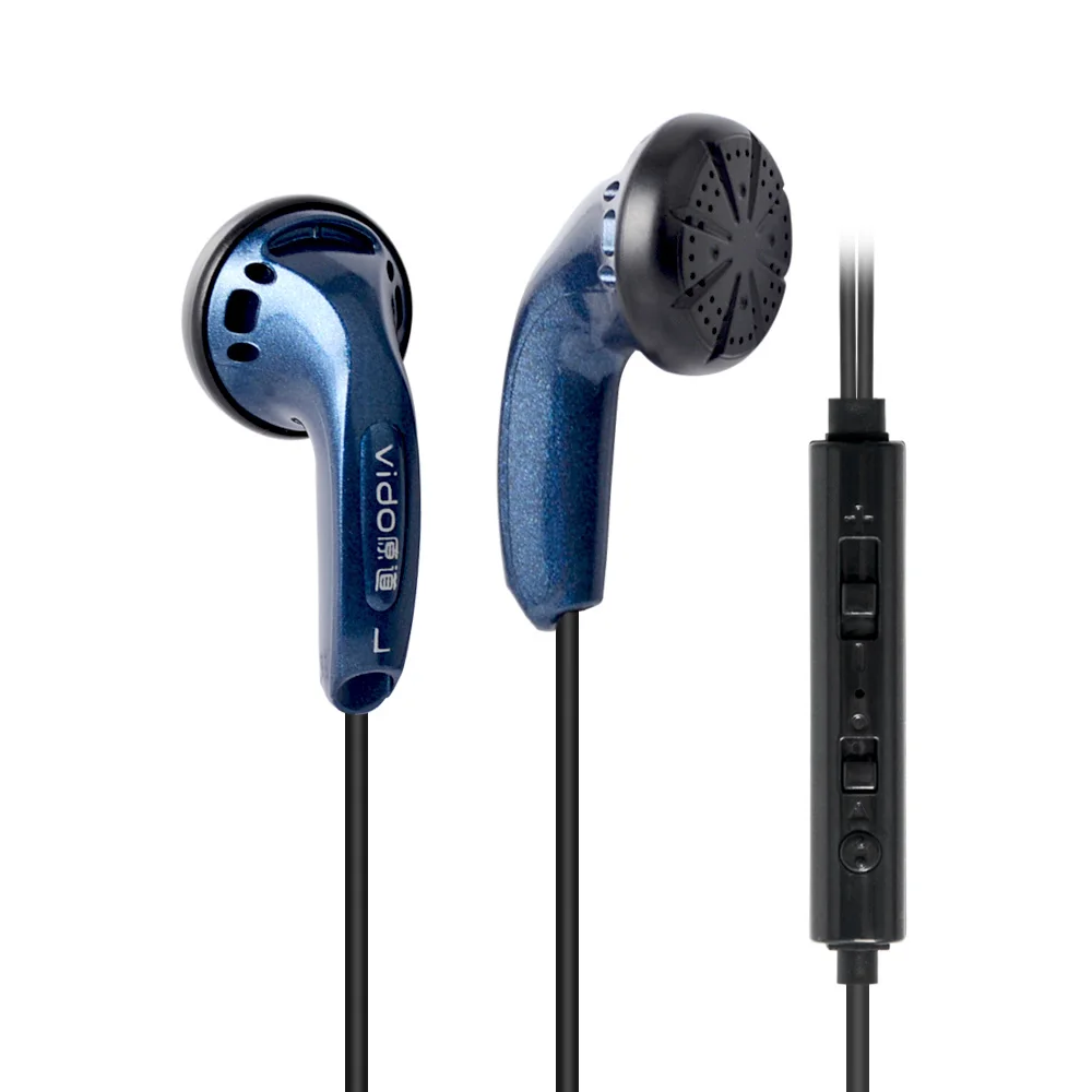 NICEHCK vido 3,5 мм вкладыши 32 Ом Динамический драйвер DJ HIFI гарнитура бас-вкладыши для vido Pad микрофон MX500 PK2 EBX EB2 ME80 B40 - Цвет: Blue with mic