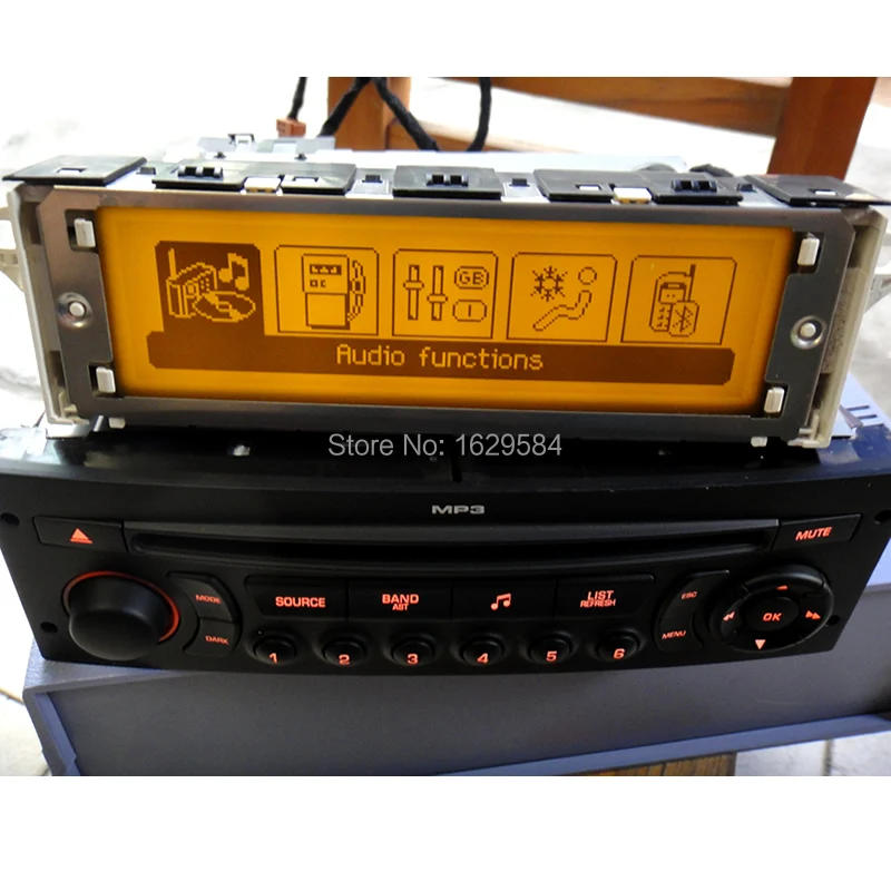 Автомобильный монитор с поддержкой USB 2 зоны air Bluetooth дисплей 12 контактный для Peugeot