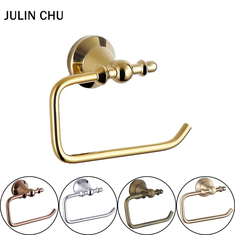 

Rose Gold Toilet Paper Holders Antique Chrome Bronze 304 Stainless Steel & Copper WC Roll Holder Bathroom Accessories Decorative