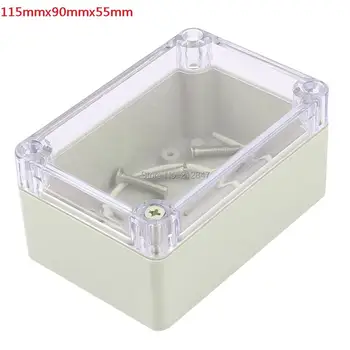 

4.53"x3.54"x2.16"(115mmx90mmx55mm) ABS Junction Box Electric Project Enclosure Clear