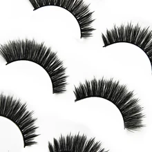 3 пары натуральные накладные ресницы ручной работы мягкие хлопковые стебли синтетические волосы ресницы Объемные ресницы Накладные накладные ресницы