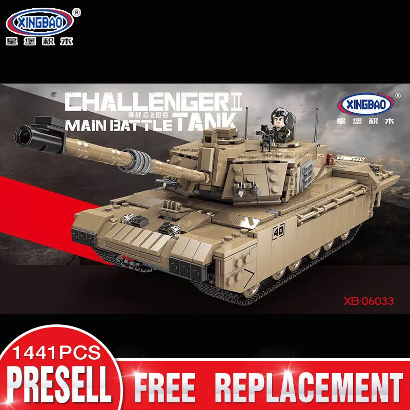 

XINGBAO 06033 Military Series The Challenger 2 Tank Set Building Blocks Bricks Tank Toys Model Kid Toys Birthday Christmas Gifts
