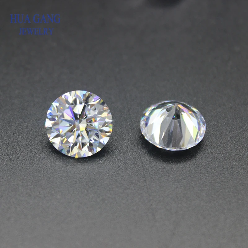 Pierre Précieuse Moissanite Ronde Couleur D VVS1 7,50 MM Avec