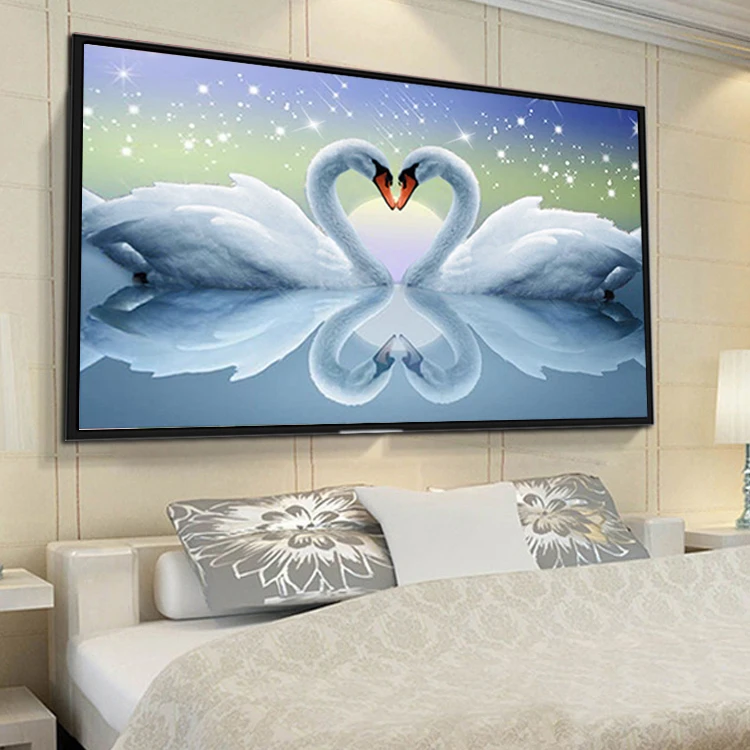 

5D Diamond Painting Animal Swan Cross Stitch DIY Diamond Embroidery landscape Diamond Mosaic rhinestones Home Decor love gift