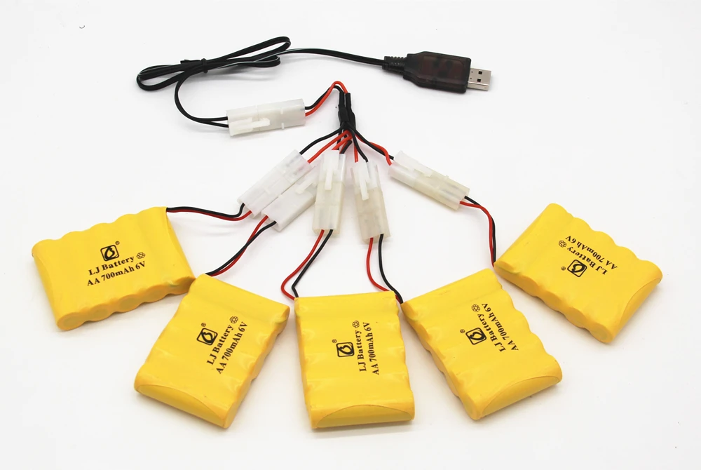 6 v 700 mah AA NI-CD аккумулятор с зарядным устройством большой емкости электрический игрушечный аккумулятор дистанционный автомобиль корабль Робот перезаряжаемый 6 v 700 mah