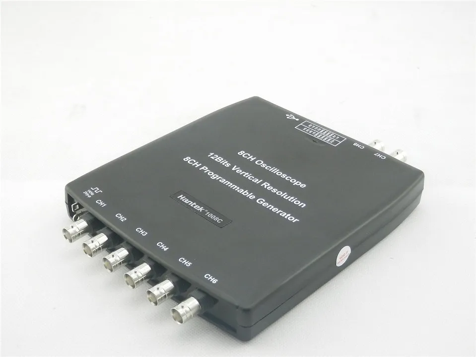 Hantek1008C 8-канальный сетевой видеорегистратор ПК Виртуальный осциллограф для автомобиля/для сбора данных карты/8-канальный сетевой видеорегистратор генератор сигналов