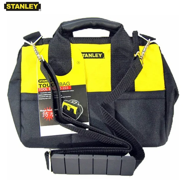 Us 42 99 Stanley Tool Bag Organizer With Shoulder Belt Electrician Bags Nylon Waterproof Technician Tools Storage Light Folding In From