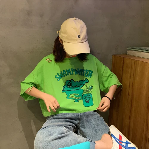 

Cartoon Animal Fashion Printed Simple White Cotton Basic 2019 New Arrival Hot Sale Female Women Top Hit T-shirts