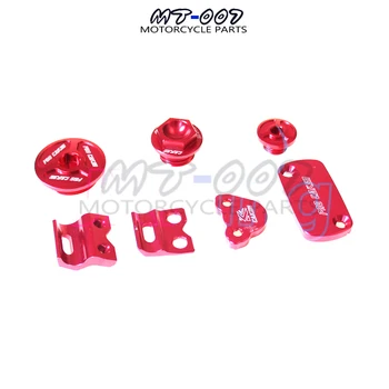 

CNC Billet Part Pack Brake Reservoir Cover + Brake Hose Clamp+ Engine Plugs+engine oil cover for CRF250R 250X 450R 450X red