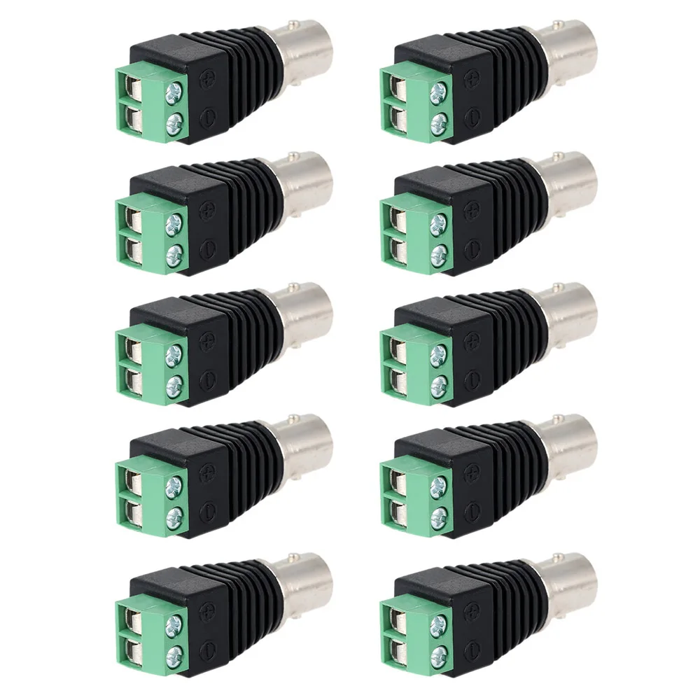 10pcs BNC Connector Adapter Video BNC Female Jack Screw Terminal Block