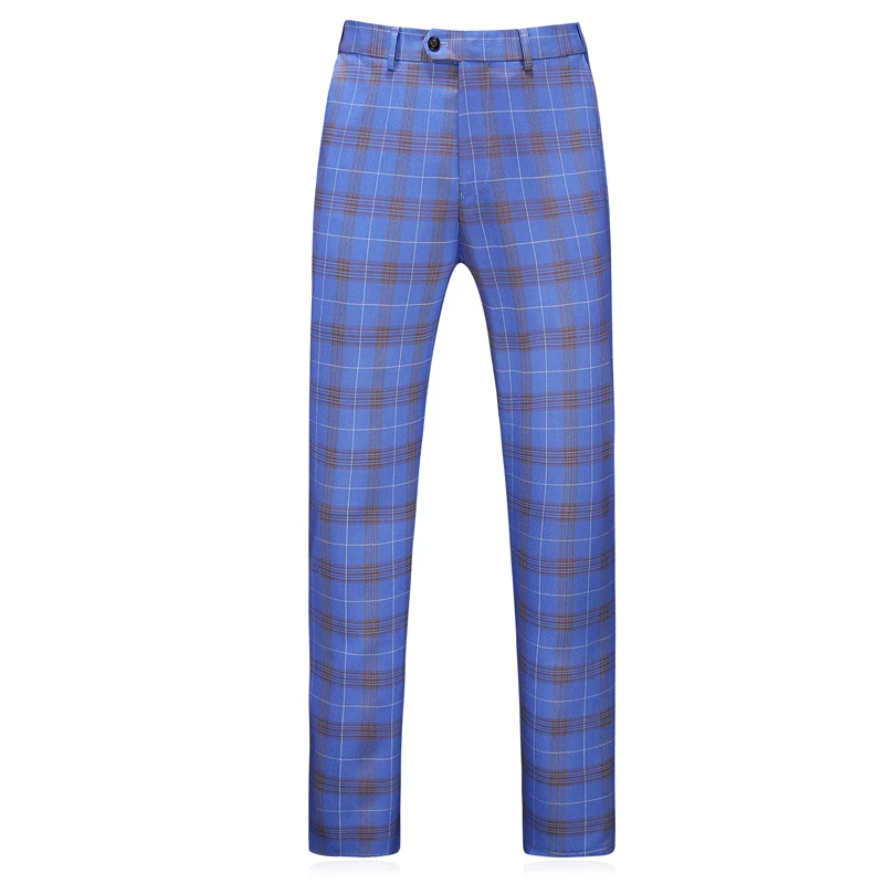 Double Breasted Plaid Suit for Men Light Blue Mens Suits Designers 2019 Terno Slim Fit Masculino Groom Wedding Suit Man Double Breasted Plaid Suit for Men Light Blue Mens Suits Designers 2019 Terno Slim Fit Masculino Groom Wedding Suit Man