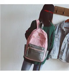 Новый нейлоновый студенческий рюкзак Harajuku модный Индивидуальный рюкзак Ulzzang ретро большой емкости цветной рюкзак