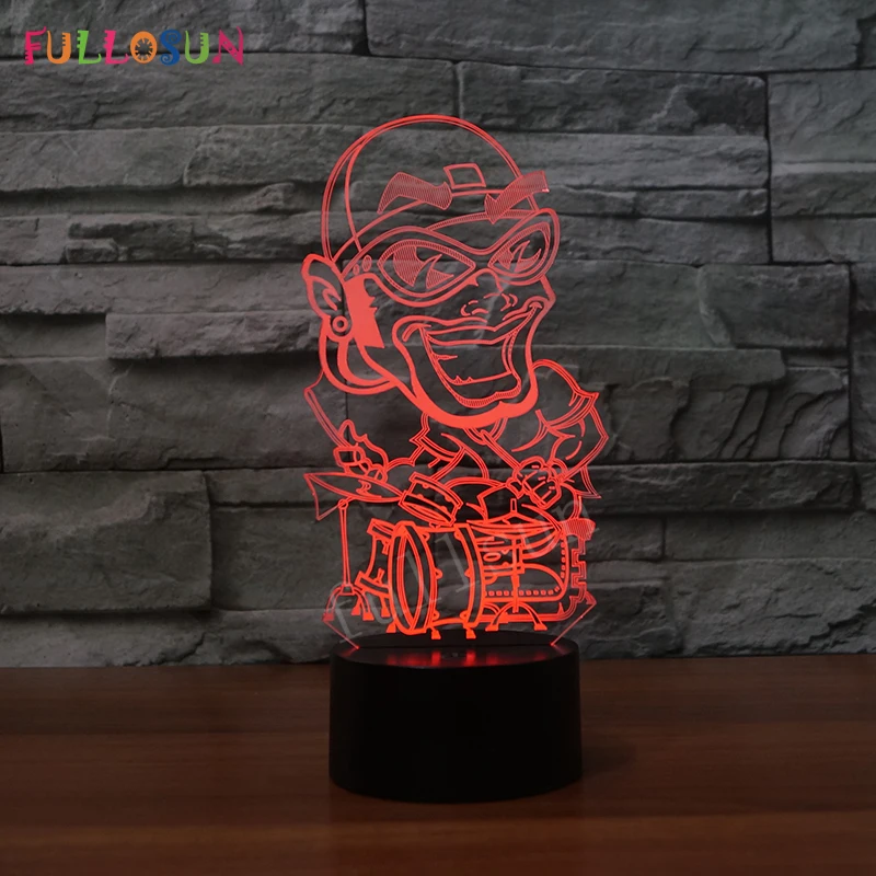 

USB 3D Night Lamp Hip-hop 3D Acrylic Plate Lights 7 Colorful Baby Light Christmas Gift LED Night Light