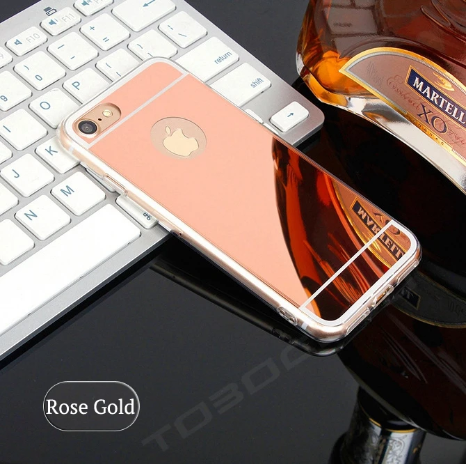Mirror Metallic Silicone Phone Case for iPhone