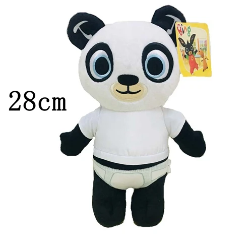 28cm panda 6 шт./партия Bing Bunny Rabbit Sula Elephant мягкая плюшевая игрушка для детей подарок - Цвет: 28cm panda